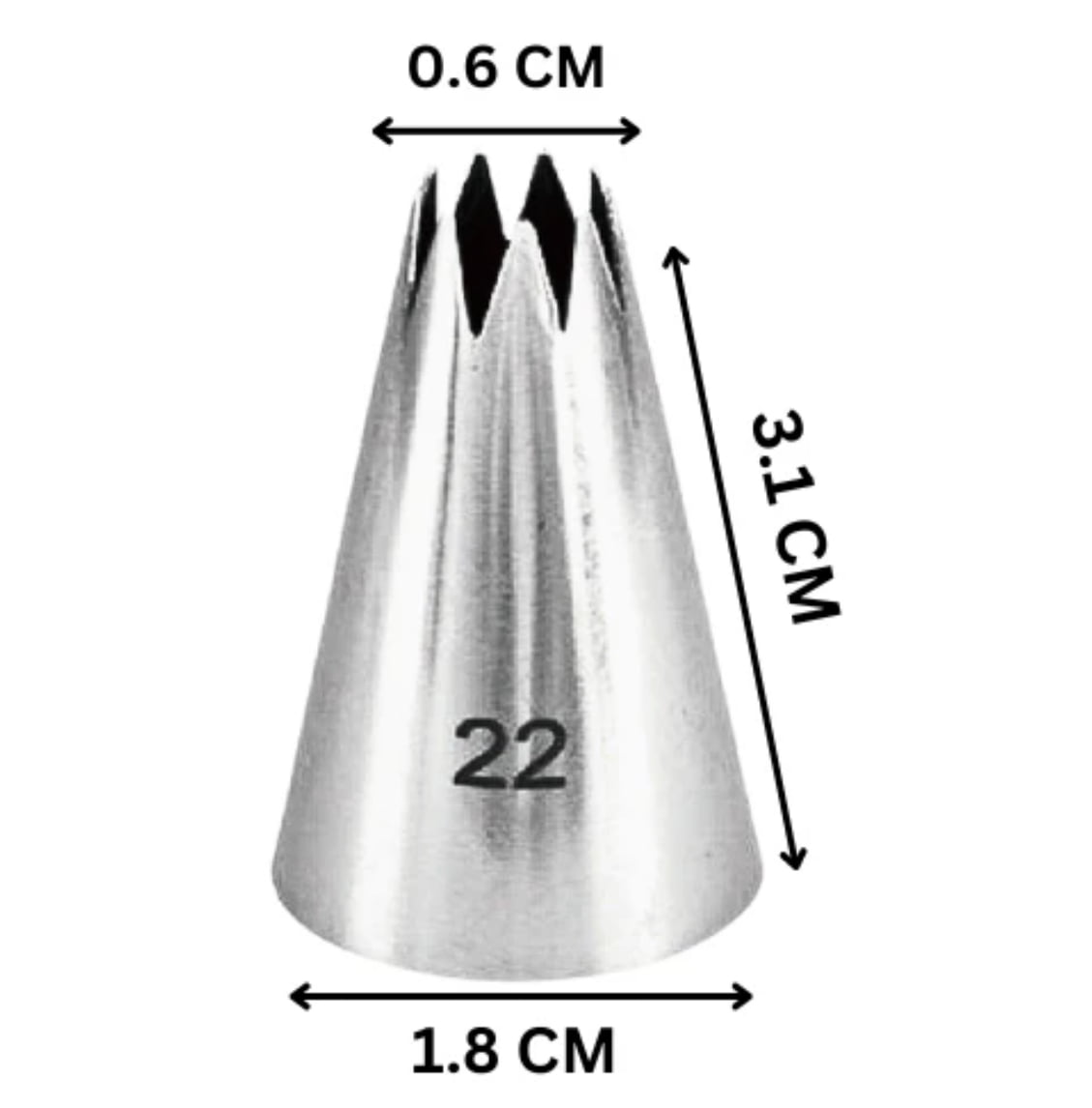 Small Open Star Nozzle No.22 - Image 3