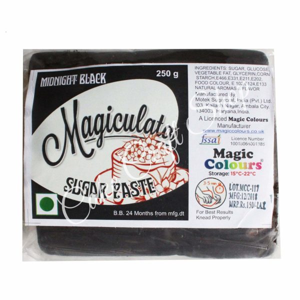 Midnight Black Magiculata Sugar Paste / Fondant 250g