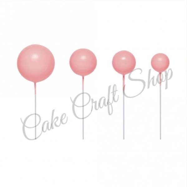 Faux Ball Cake Topper (20pcs Pack)- Pink