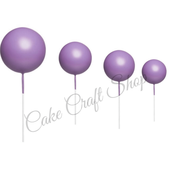 Faux Ball Cake Topper (20pcs Pack)- Purple