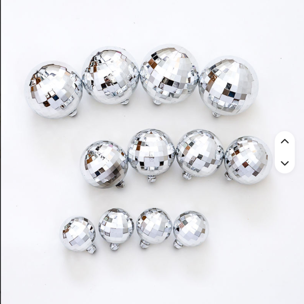 Silver Disco Ball Cake Topper