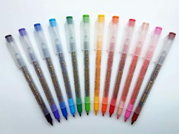 DripColor Gourmet Marker Set of 12 Double ended  Edible Ink Pens