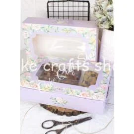 Brownie Box for 6-8 Brownies Lilac Fleur (6pcs)