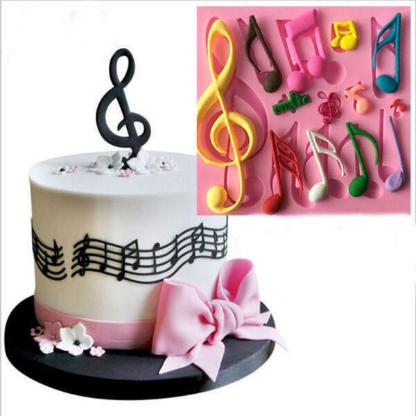 Music Notes shape Silicone Mold
