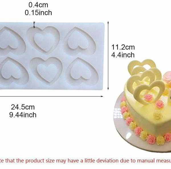 Chocolate Garnishing Silicone Mold (Heart)